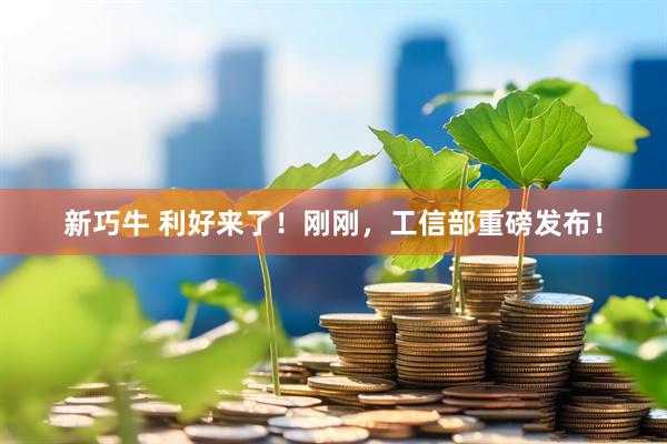 新巧牛 利好来了！刚刚，工信部重磅发布！